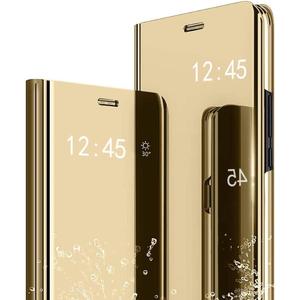 for Samsung Galaxy Z Fold 7 Case Clear View Makeup Mirror, Slim Phone Case, with Kickstand Leather for Galaxy Z Fold 7 Phone Case, Luxury Clear View Cover for Samsung Fold7 View
