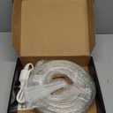 50ft/15m Plug in LED Rope Lights, 540 Warm White LEDs, 110V, Waterproof, Connectable,Power Socket Connector Fuse Holder, Indoor/Outdoor Use, Ideal for Backyards, Decorative Lighting