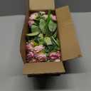 TURNMEON 40 Heads Fake Roses Artificial Flowers for Outdoors Summer Decor, 4 Bouquets UV Resistant Fake Flower Bouquet Faux Silk Roses for Wedding Birthday Party Home Mother's Day Cemetery Decor(Pink)
