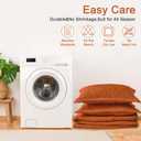 Qucover Alaska King Bedspread, Extra Wide Oversized King Bedspread 132x 120, 3 Piece Soft Microfiber Lightweight Oversized King Quilts Set, Vintage Persian Pattern, Burnt Orange