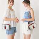 Beatfull Designer Crossbody Bag Bee Shoulder Purse for Women Trendy Wide Strap Camera Clutch PU Leather Handbag