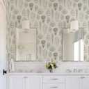 Cream Coquina Scalamandre Self Adhesive Wallpaper, Off-White, 3.5" x 12.6"