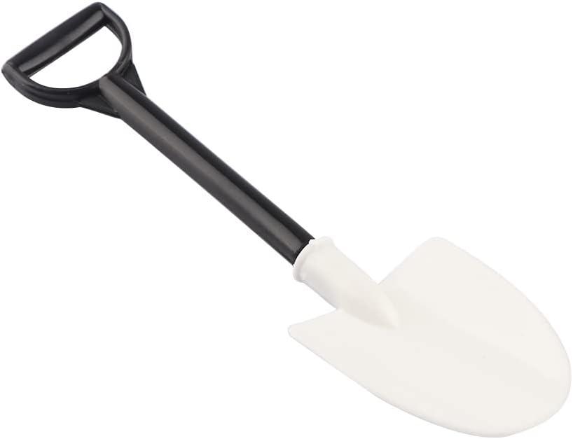 100pcs Disposable Plastic Shovel Shape Spoon Ice Cream Spoon Cute Dessert Stick Party Cutlery Plastic Potted Shovel Shape