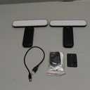 FULEN 2 Pack Picture Lights for Wall,Art Lights for Painting,Battery Operated Wall Sconce Rechargeable,LED Wall Light Cordless with Remote, Frame,Gallery,Dartboard Lights No-Drill,Black