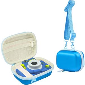 Leayjeen Kids Camera Case Compatible with OUTUVAS/Goopow/Mgaolo/HOOMOON/Kids Camera Toys and Kids Digital Video Camcorder Camera,Best Birthday Festival Gift -Blue(Case Only)