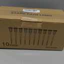 DenicMic Solar Lights Outdoor 10 Pack Waterproof 6000K Cold White LED Stainless Steel Stake Outside Lights for Yard Pathway Garden Driveway Walkway Landscape Path Lighting