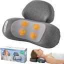 4D Kneading Shiatsu Neck and Shoulder Massager Pillow | Portable Cordless, Pain Relief Deep Tissue, With Heat, Birthday Gifts for Men Women Mom Dad