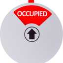 Kichwit Vacant Occupied Privacy Sign for Offices or Homes, Tells Whether Rooms are Vacant or Occupied, 4 Inch, Silver