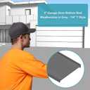 3" Garage Door Bottom Seal Weatherstrip in Grey - 1/4" T Style - All Widths (9' Wide Door)