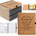 10 Sets Teacher Appreciation Gifts Thank You Gifts Inspirational Spiral Notebooks with Sticky Notepad and Bamboo Pen Nurse Week Gift for Team Nurse Coworker Graduation (May You Be Proud)