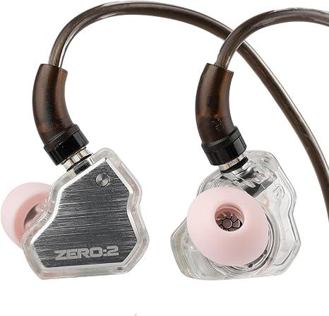 Linsoul 7Hz x Crinacle Zero:2 in Ear Monitor, Updated 10mm Dynamic Driver IEM, Wired Earbuds Earphones, Gaming Earbuds, with OFC IEM Cable for Musician (Without MIC, Silver)