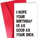 Dirty Birthday Card for Husband Boyfriend, Funny Birthday Card from Wife Girlfriend, Rude Birthday Gift (#1)