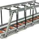 Classic Train Building Bridge City Passenger Express Train Tracks Toys Accessories Railroad Construction Building Block Compatible with Major Brand (Train Bridge)