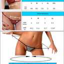 SHERRYLO Micro Bikini Extreme G String Thong Bikinis Sexy Mini Bathing Suit for Women Womens Swimsuits Microkini Swimsuit (Blue, S)
