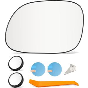 Driver Side Heated Mirror Glass Fit for Kia Soul 2014 2015 2016 2017 2018 2019, Replace 87611B2500 87611B2510 87611B2000, Left