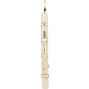 CB Church Supply Hand Decorated Sacramental Baptism Candle by Will & Baumer, 9.75-Inch, Ornate Dove