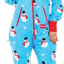Tipsy Elves Christmas Onesies for Adults - Comfy Unisex Matching Holiday Jumpsuits with Convenient Pockets (Blue, XS)