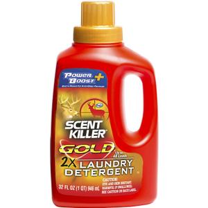 Scent Killer Gold Scent Free Laundry Detergent for Hunting Gear with Power Boost Plus Odor Eliminator, 32 Fluid Ounces (32 Fl Oz (Pack of 1))