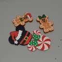 4pcs Christmas Table Decorations for Home, Mouse Double-sided Wood Gingerbread Christmas Centerpieces for Tables Cute Christmas Party Wood Tiered Tray Decor Indoor