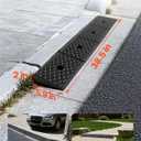 VEVOR 2 Pack Rubber Curb Ramp, 33069 lbs Load Capacity, 2 Inches Rise Height Heavy Duty Rubber Threshold Ramp with Drainage Tank for Strollers, Motorcycles, Cars, Lawn Mowers & Trailers