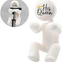 AGMDESIGN His Queen Shower Razor Holder, Funny Wife Mom Bathroom Decor for Inside Shower, Gadgets Leg Razor Holder, Cute Valentine's Day Storage Hook Gifts for Women Girlfriend Wife Mom