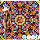 Famstar Beach Blanket Oversized Extra Large 78" X 81",Waterproof Sandproof Beach Blanket 1-7 Adults Lightweight Durable for Travel Camping Hiking Picnic