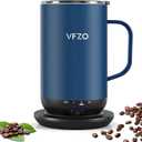 Self Heating Coffee Mug,High-Capacity- 18 oz, 180 Min Battery Life, Smart Heated Coffee MugSmart Mug, Simple Temperature Control Operation, Gifts for Family Members (Navy Blue)