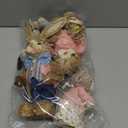 Wesiti Set of 4 Easter Straw Bunny Family Figurine Decorations, 13.8" 9.8" Standing Straw Rabbit Statue, Easter Rabbits Tabletop Statues for Spring Office Kitchen Farmhouse Home Decor