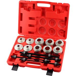 28pcs Press and Pull Sleeve Kit Bushing Press kit Bushes Bushing Bearings Seals Removal Installation Tool Bushes Bearings Seals Removal Install Tool Bushing Removal Tool