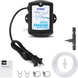 30-50mg/h Spa Ozone Generator Kit SPA-124, Provide High Output of Stable Ozone for Spas, Hot Tubs and Cold Plunge, Ozone Kit Generator for Home - Universal: 110V / 240V (NEMA 1-15 Plug)