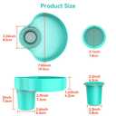 Car Seat Cup Holder Snack Tray: Travel Tray for Kids Car Seat Tray for Kids Travel, Console Cup Holder Food Drink Tray, Toddler Road Trip Travel Essential Accessories, Teal