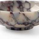 Natural Luxury Marble Decorative Bowl Medium 7-Inch Calacatta Viola Marble for Coffee Table Centerpiece Holder, Decorative Catchall Dish for Dining Table, Statement Accent Tray for Home Decor