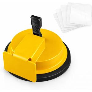 Floor Gap Fixer Tool with Enhanced Suction Cup & Sticky Pads  Easy Laminate, Vinyl & Wood Flooring Gap Repair Tool for Smooth and Textured Floors (Yellow)
