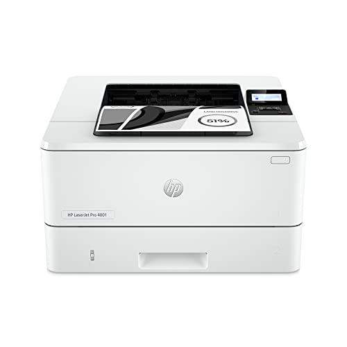 HP LaserJet Pro 4001n Black & White Printer, Print, Fast speeds, Easy setup, Mobile printing, Advanced security, USB, Ethernet Connection, Best-For-Office