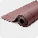 4mm Cushioned Exercise Mat for Yoga & Pilates - Anti Slip, Polyurethane with Suede Top & Carrying Strap (Rose Pink)