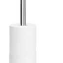 NearMoon Bath Toilet Paper Holder Stand- Modern Tissue Roll Holder Freestanding with Balanced Base, Rustproof Toilet Roll Holder for Bathroom/Kitchen Countertop (Brushed Nickel, Stainless Steel Base)