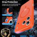 Magnetic Shockproof for iPhone 17 Pro Max Case,[Camera Protection][Compatible with Magsafe][Non-Slip][Mil-Grade Protection] Non-Yellow Translucent Matte Phone Case for iPhone 17 Pro Max,Orange