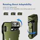 WUBEN G5 Rechargeable EDC Flashlight, Powerful RGB Flashights, 400 Lumens Portable Flat Mini Flashlights, IP65 Waterproof Multi-Mode Magnetic Small Keychain Flashlight for Camping, Emergency (Green)