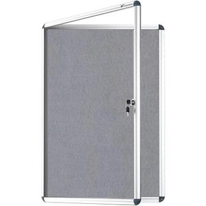VIZ-PRO Tamperproof Lockable Cork Noticeboard Class 1 Aluminium Framed, 47x35 inches