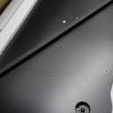 TIQLAB Gaming Desk with LED Lights, 40 Inch Computer Desk Z Shaped Gamer Workstation, Gaming Table with Carbon Fiber Surface, PC Gamer Desk, Black