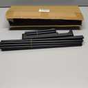 COAPUKT Metal Stackable Small Shoe Rack Organizer, Narrow Shoe Racks for Closets Entryway, Shoe Stand, Shoe Shelf with Handle (3-Tier-Black)