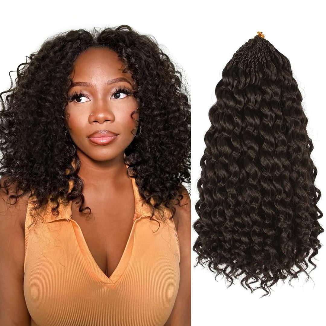 Dark Brown Gogo Curl Crochet Hair Extensions Bob Braids 12 Inch #4