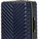 Kenneth Cole REACTION Madison Square Lightweight Hardside Chevron Expandable Spinner Luggage, Navy, 28-Inch Checked