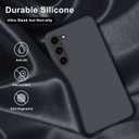 bemal for Samsung Galaxy S25 Plus Case - Smooth Silky Liquid Silicone - Slim Fit Soft Microfiber Lining - Designed for Women and Girls - Shockproof Protective Phone Cover 6.6"- Dark Blue