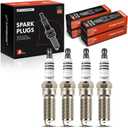 A-Premium Iridium Platinum Spark Plugs Compatible with Ford Focus 2012-2018, Transit Connect 2019-2021, EcoSport 2018-2020, 2.0L, Pack of 4