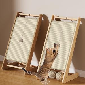 3-in-1 Triangle Cat Scratching Board, 24.8-Inch Tall Sisal Scratcher Post for Indoor Cats, Replaceable Scratching Pad & Durable Wooden Stretching Ramp for Sofa Wall House, 2 Pack 3-in-1 Triangle Cat Scratching Board, 24.8-Inch Tall Sisal Scratcher Post for Indoor Cats, Replaceable Scratching Pad & Durable Wooden Stretching Ramp for Sofa Wall House, 2 Pack