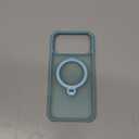 360 Spin Magnetic Stand (Pro-Version) for iPhone 17 Pro Max Case (Compatible with MagSafe) [Military Drop Protection] Matte Translucent Shockproof Protective Phone Case 6.9'', Lake Blue