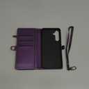 Defencase Compatible with Galaxy A16 5G Case Wallet with RFID Blocking Card Holder for Women and Men, PU Leather Magnetic Snap Flip Zipper Strap Wallet Phone Case for Samsung Galaxy A16/ 5G, Purple (Aesthetic Purple)