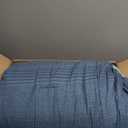 Litanika Comforter Set, Lightweight Colorblock Stripes Bedding Comforter Set, Fluffy Down Alternative Bed Set, Haze Blue, Full