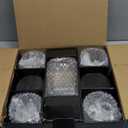 Whiskey Decanter Glasses Set Lead-Free Crystal Glass Scotch Tasting Cups Wine Bottle for Drinking Irish Whisky Bourbon Tequila tumbler (Square, 1 Decanter & 4 Glasses Set)